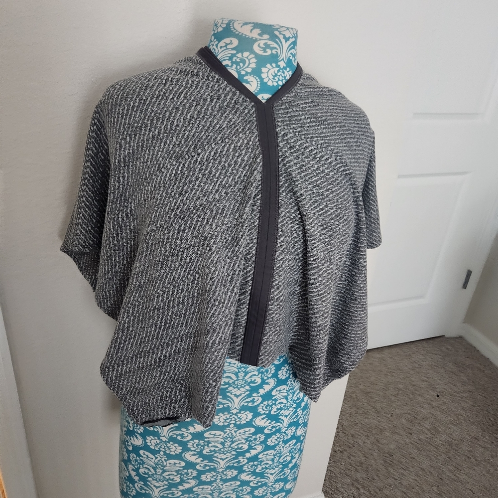 Chic Black and Gray Knit Cape lululemon athletica